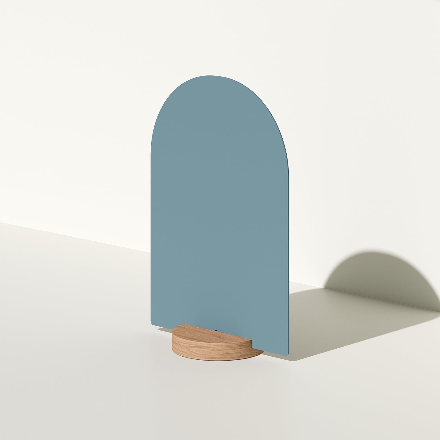 blank blue round table talker