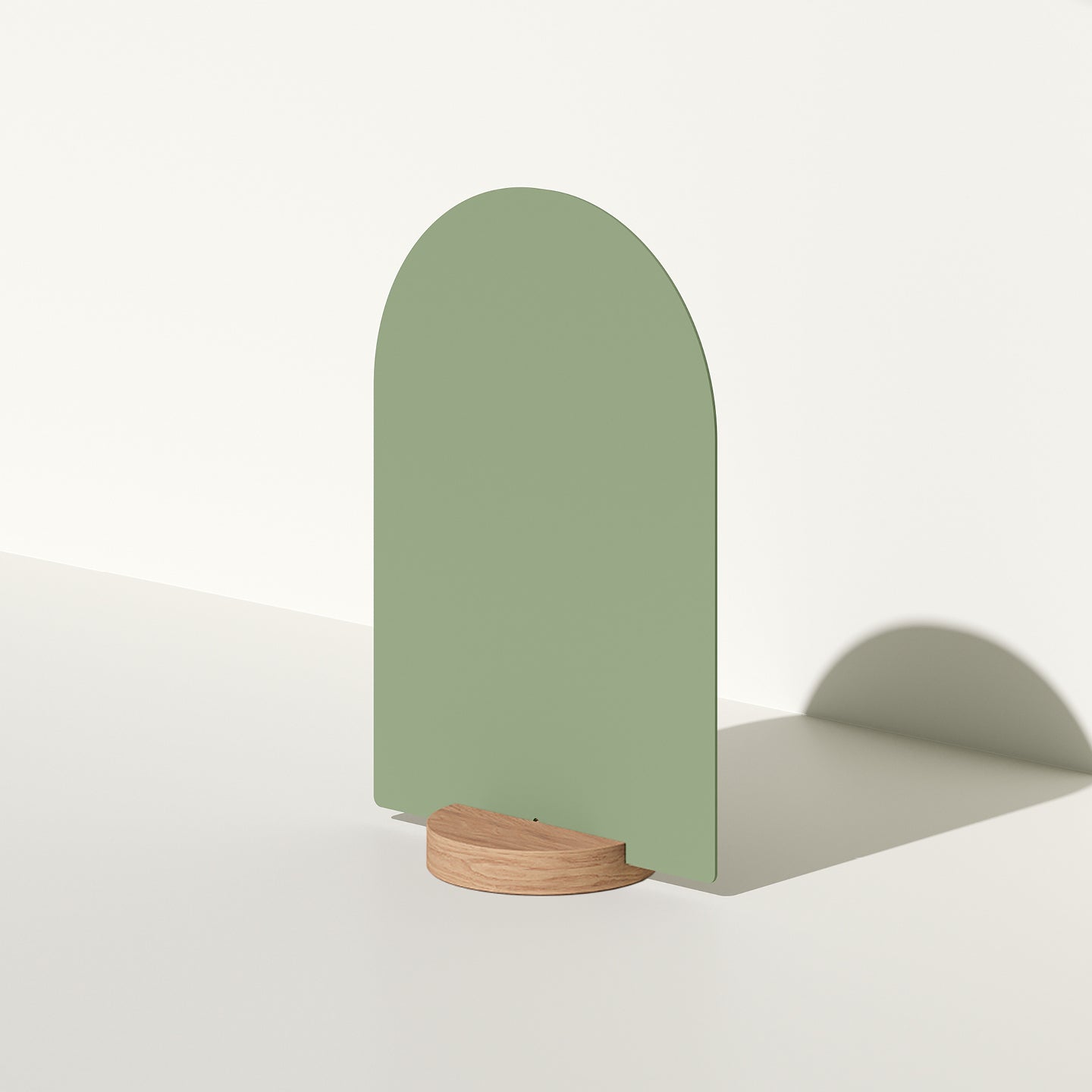 blank sage green round table talker