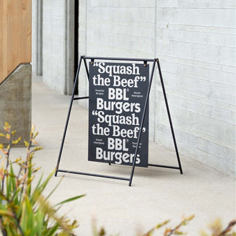 Large Sidewalk Sign - George and Willy