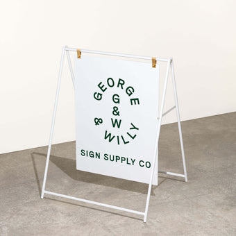 Large Sidewalk Sign - George and Willy