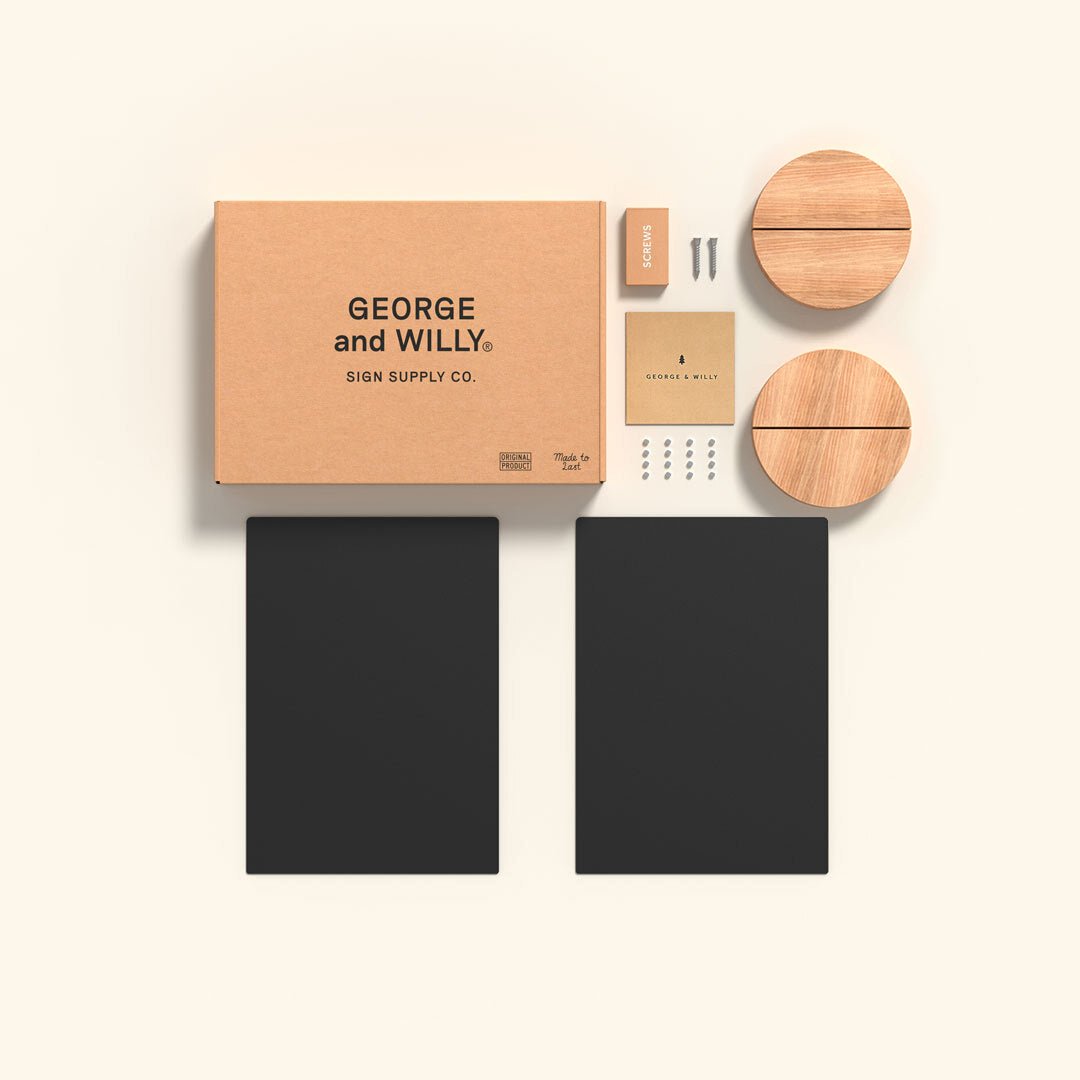 contents of large table talker package to show what's included laid out neatly