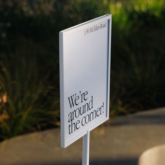 Standing Sign Holder - George and Willy