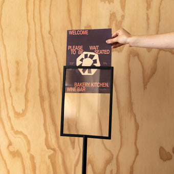 Standing Sign Holder - George and Willy