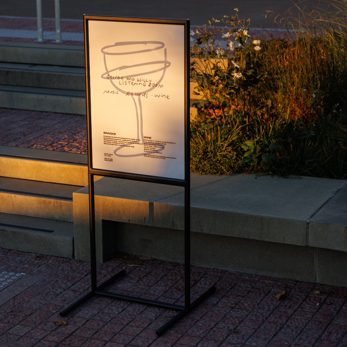 Tall Poster Sidewalk Sign - George and Willy