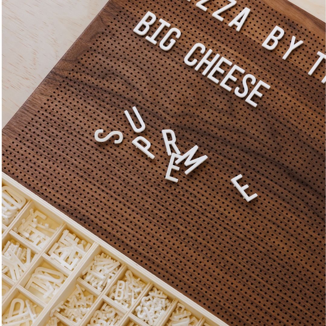 Wooden Peg Letter Board - George and Willy