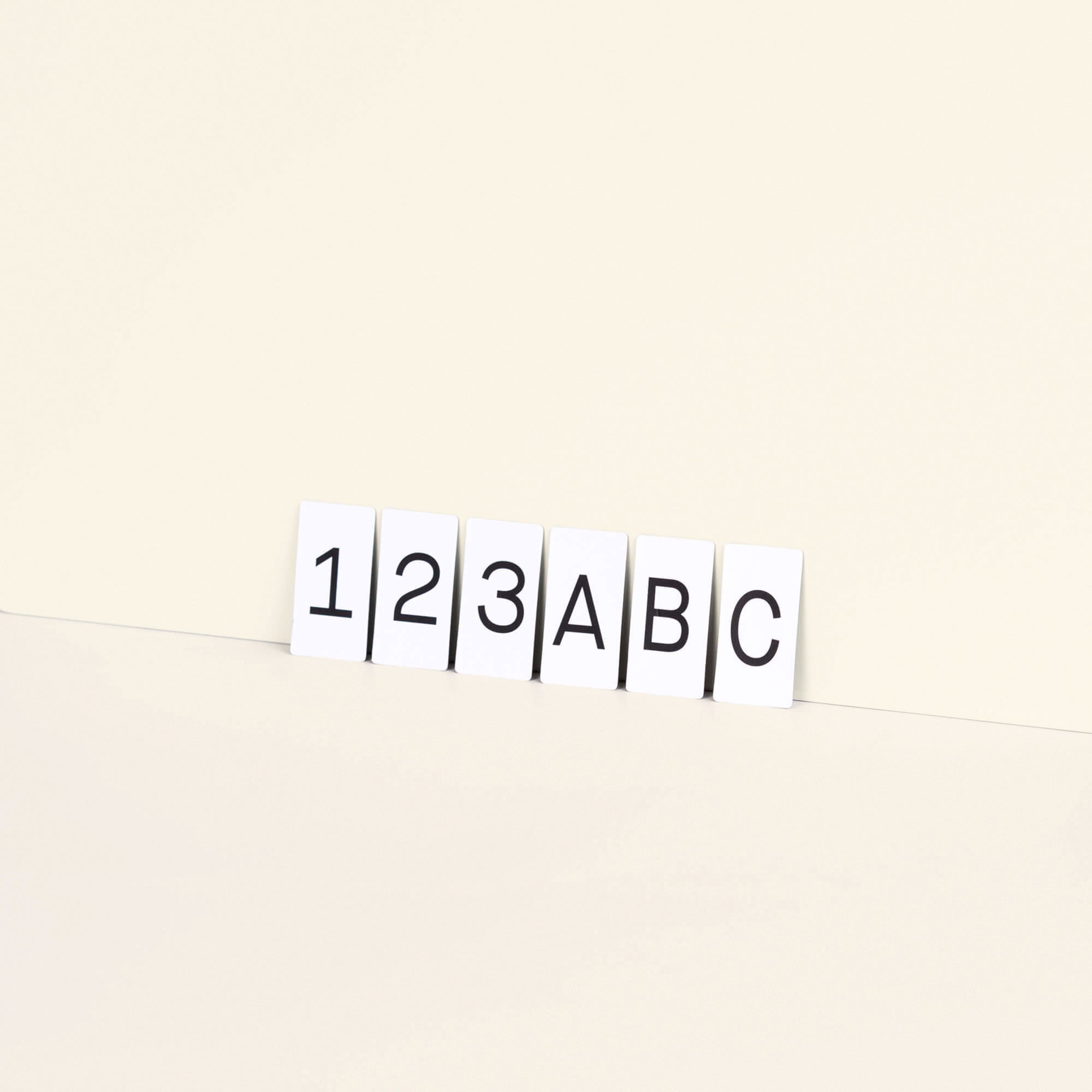 white tiled letters