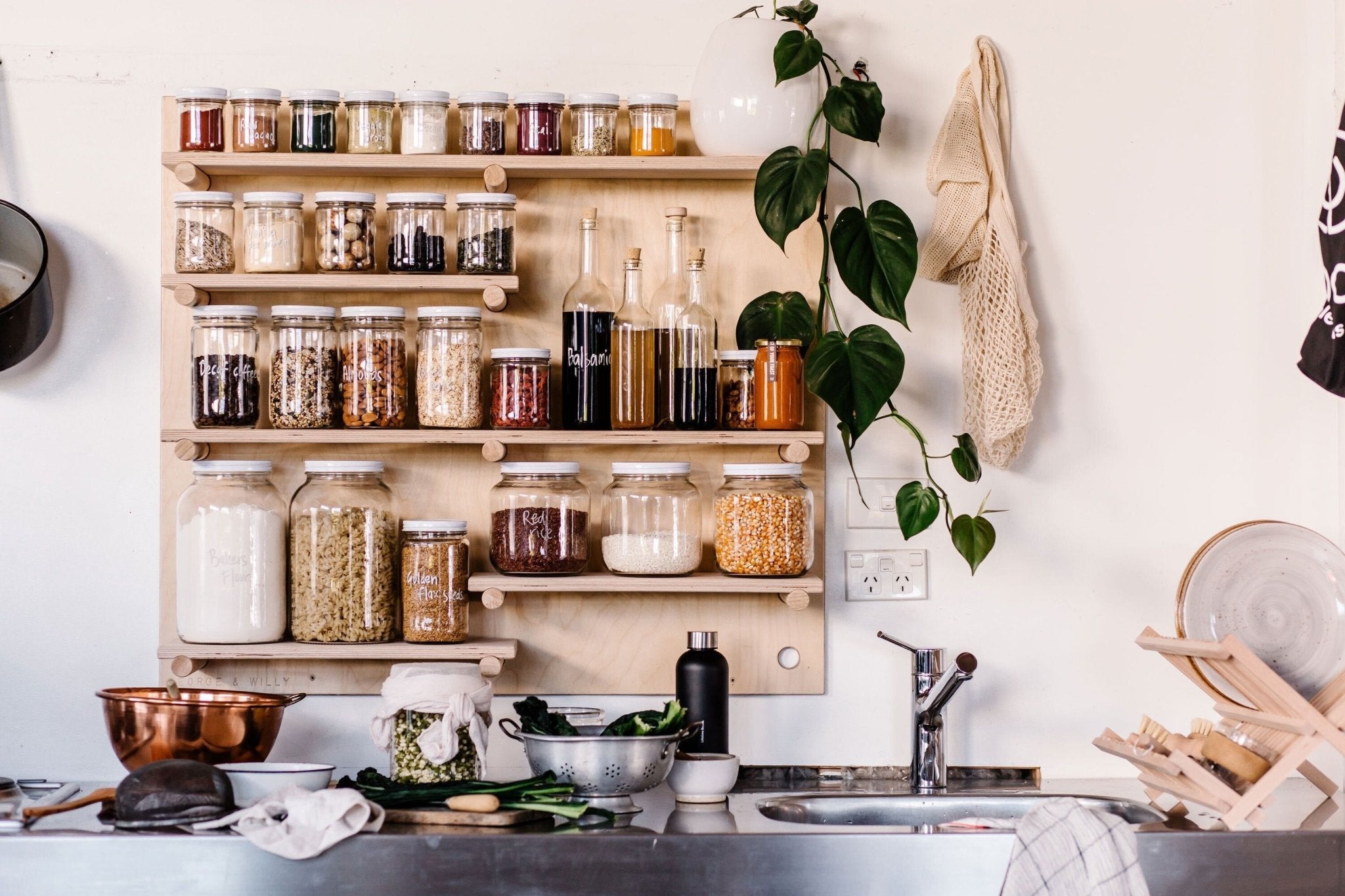 The Many Lives of Our Wooden Pegboard Shelf - George and Willy