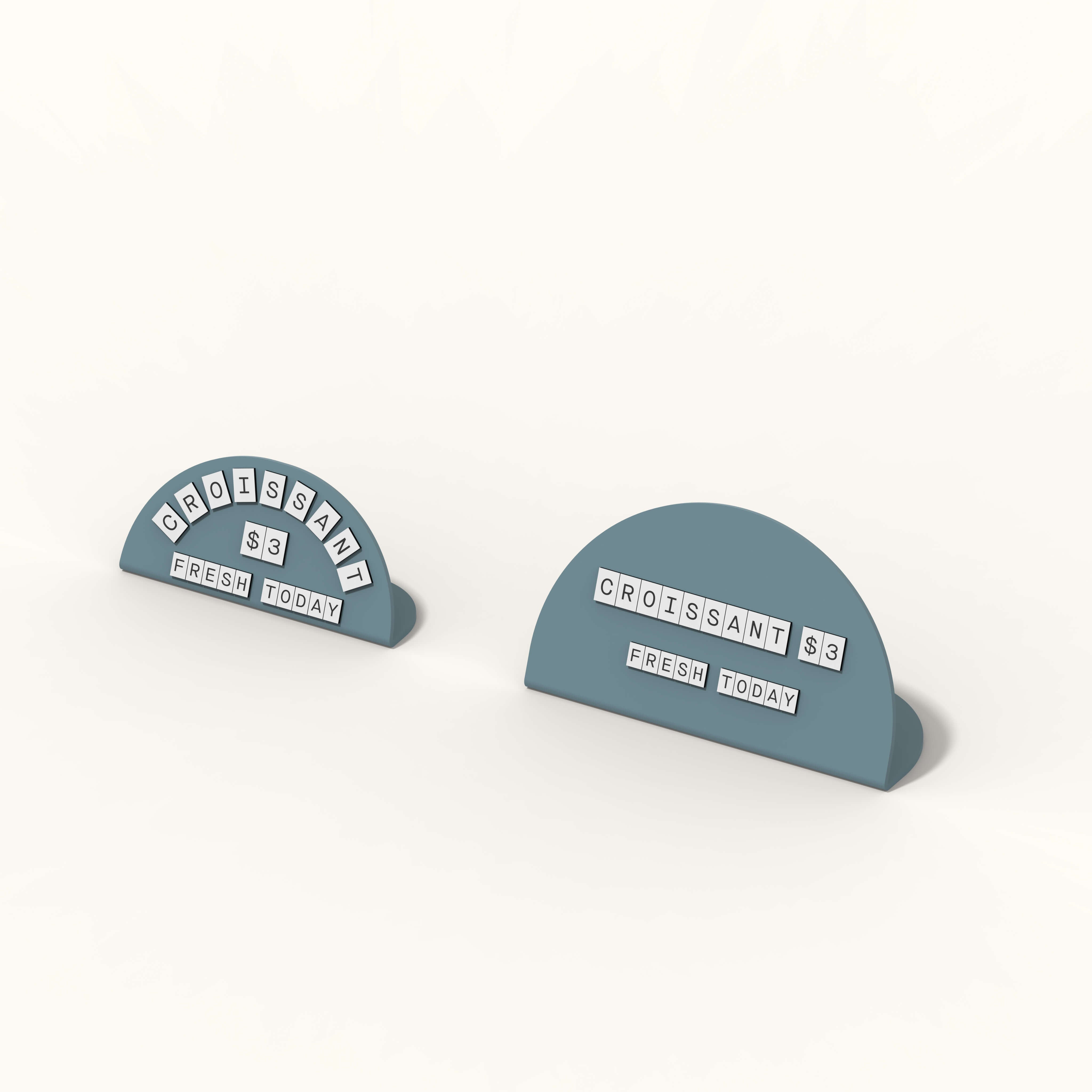 Counter Sign Same Medium Round Custom Counter Sign Displays - George & Willy
