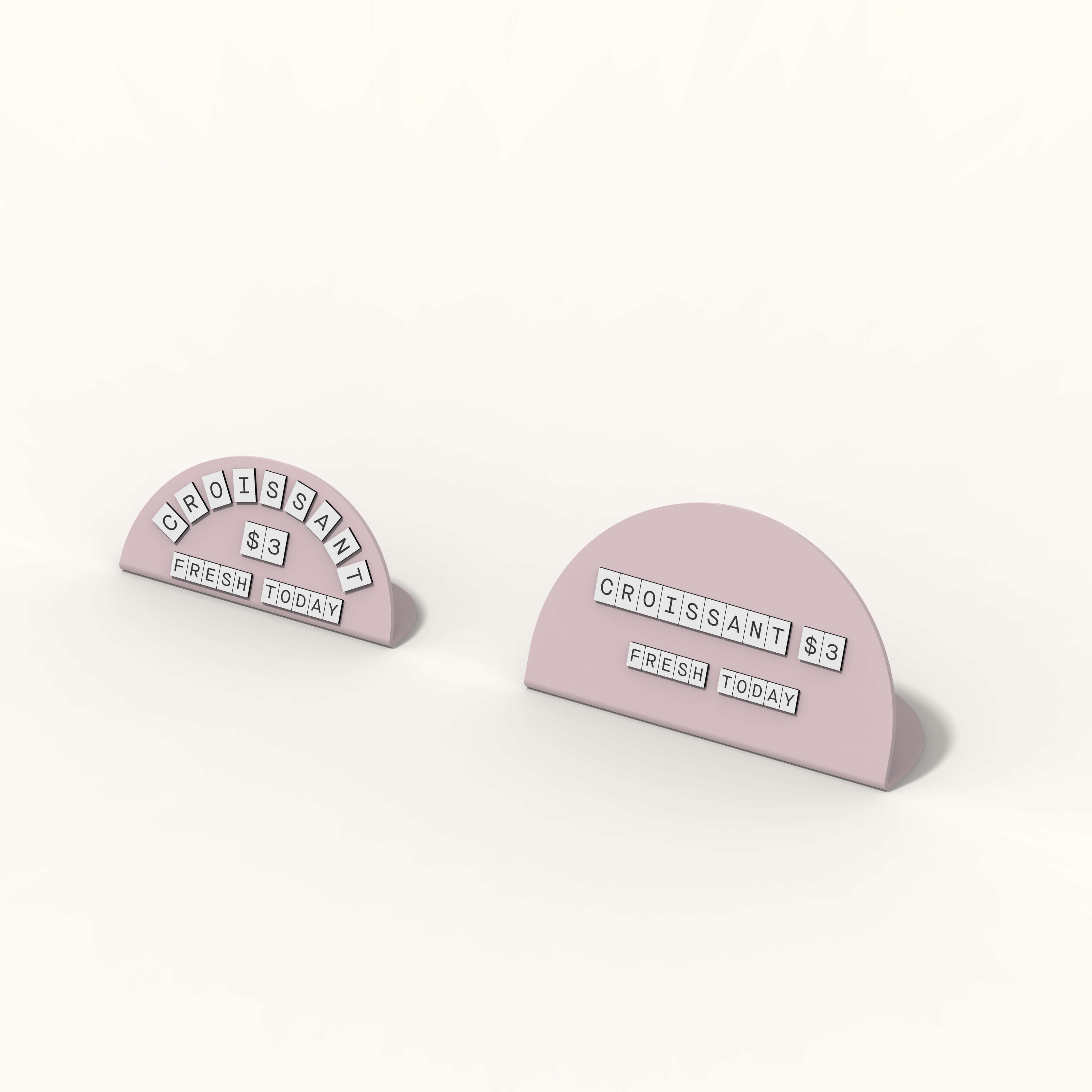 Medium Round Custom Counter Sign Displays - George & Willy