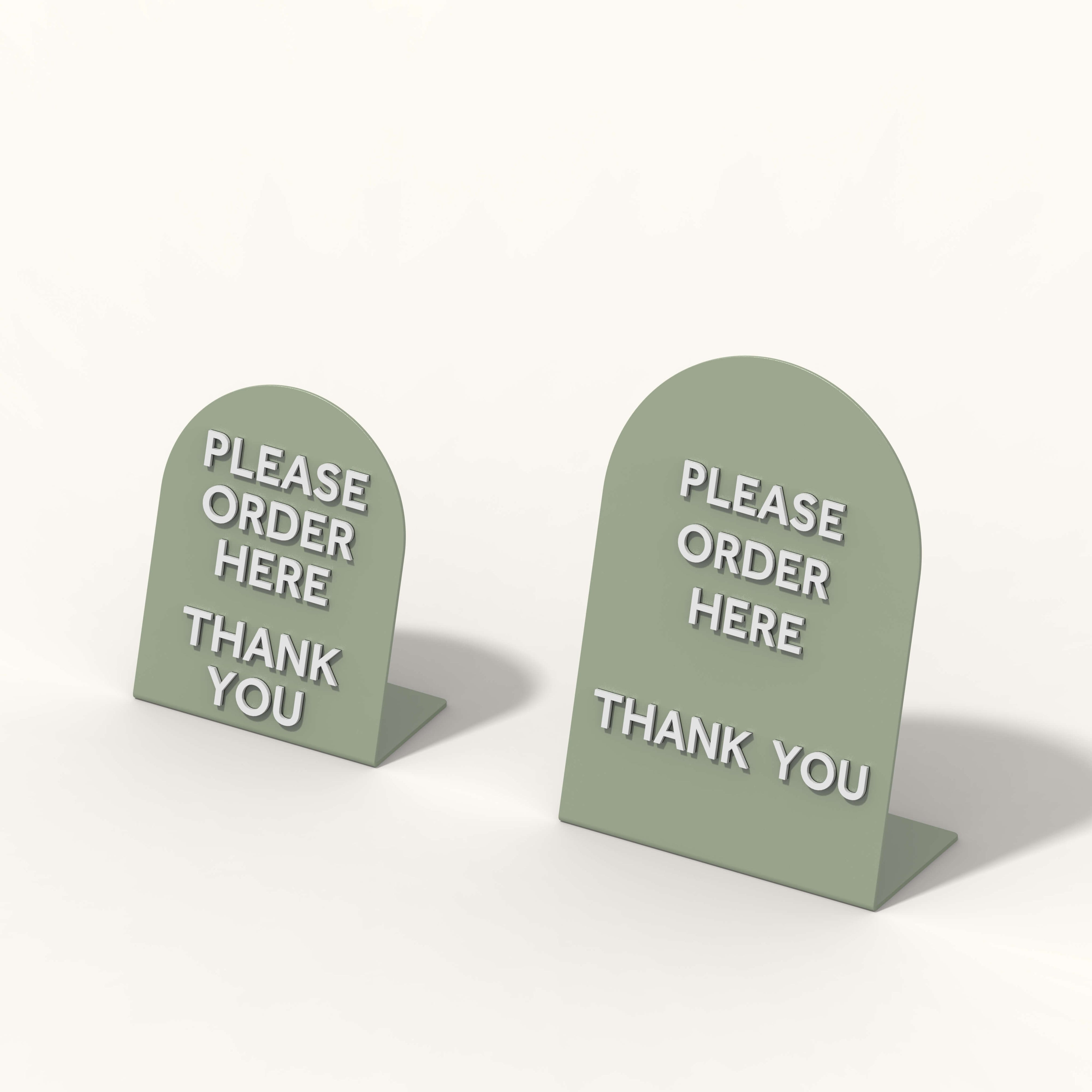 Large Round Custom Counter Sign Displays - George & Willy – George and ...