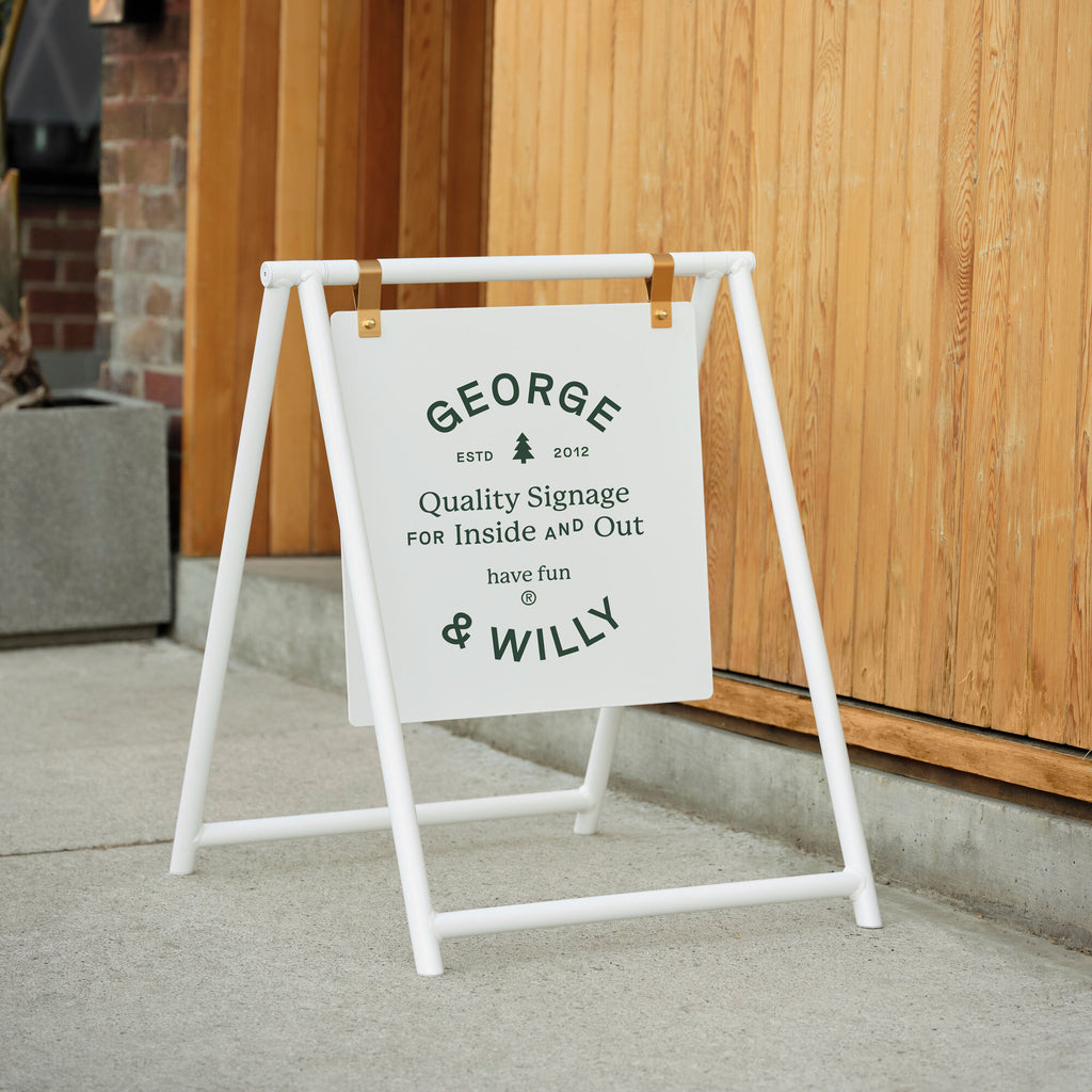 White A-Frame Business Sign 