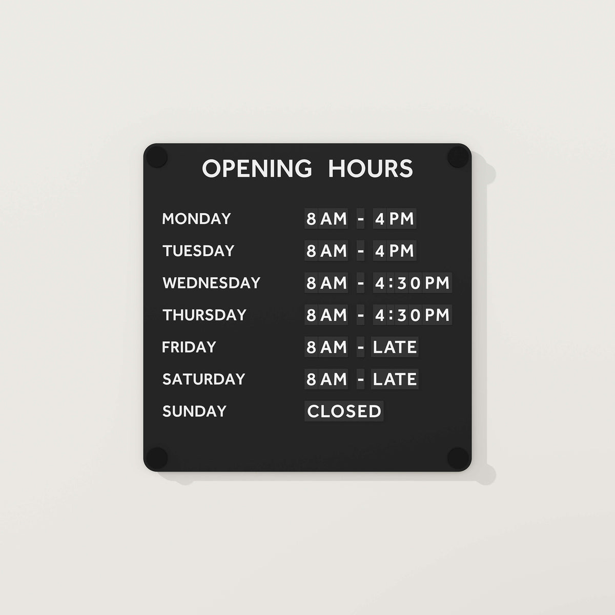 Open Hour Sing Opening Hours Sign | Shop Hours Sign | George & Willy – George and Willy