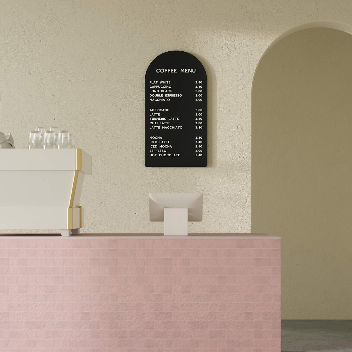 Arch Menu Display | Magnet Letter Display | George & Willy