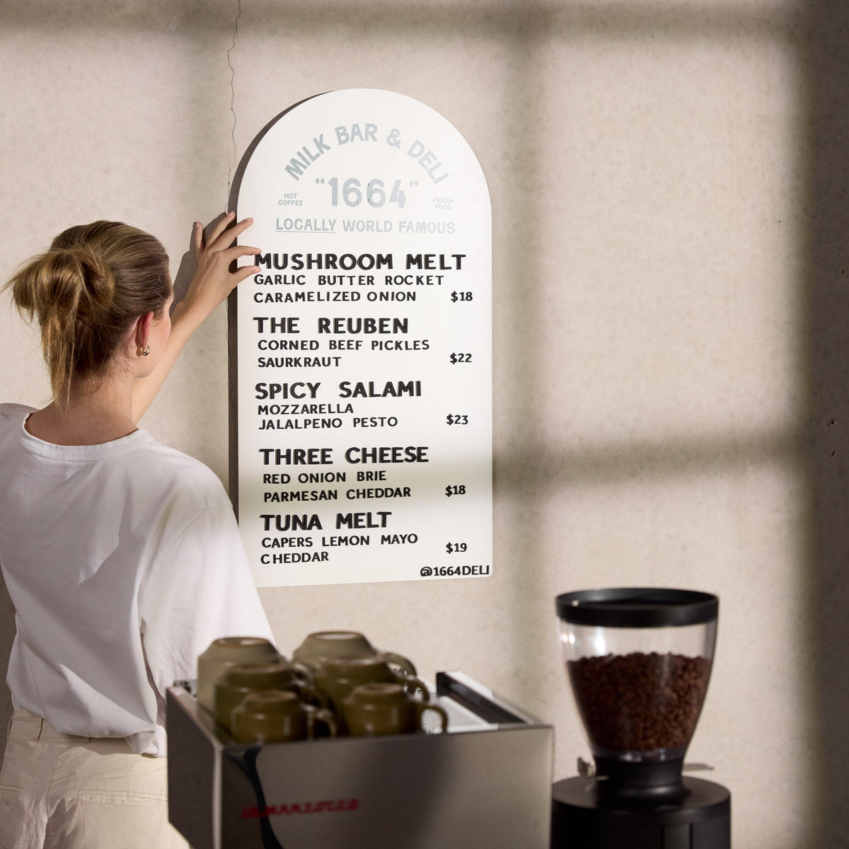 Menu Arch Arch Menu Display | Magnet Letter Display | George & Willy