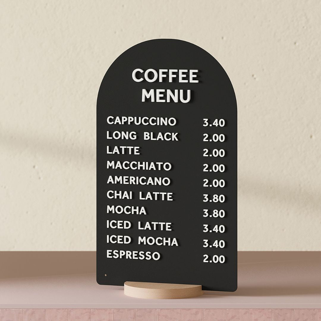 Arch Tabletop Sign | Magnet Table Talker | George & Willy – George and ...