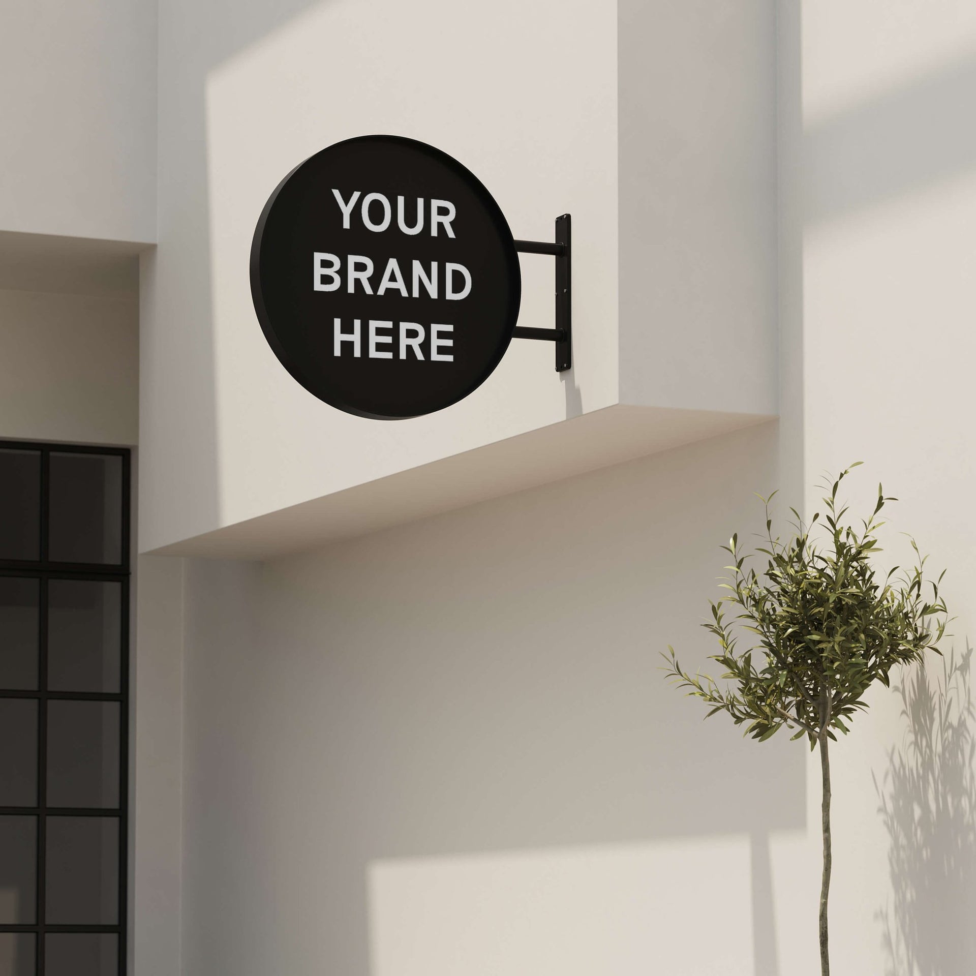 Big Round Sign – Modern Storefront Wall Sign