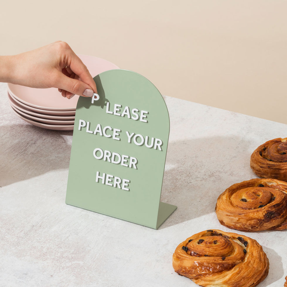 Large Round Custom Counter Sign Displays - George & Willy – George and ...