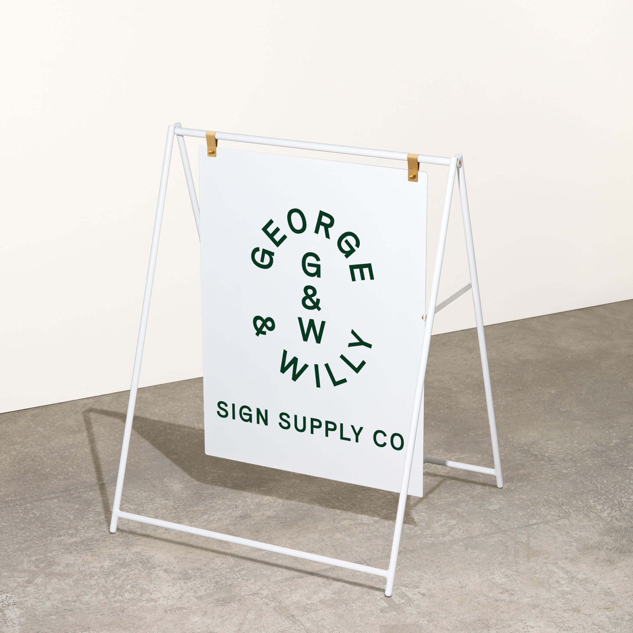 Large Sidewalk Sign - George and Willy