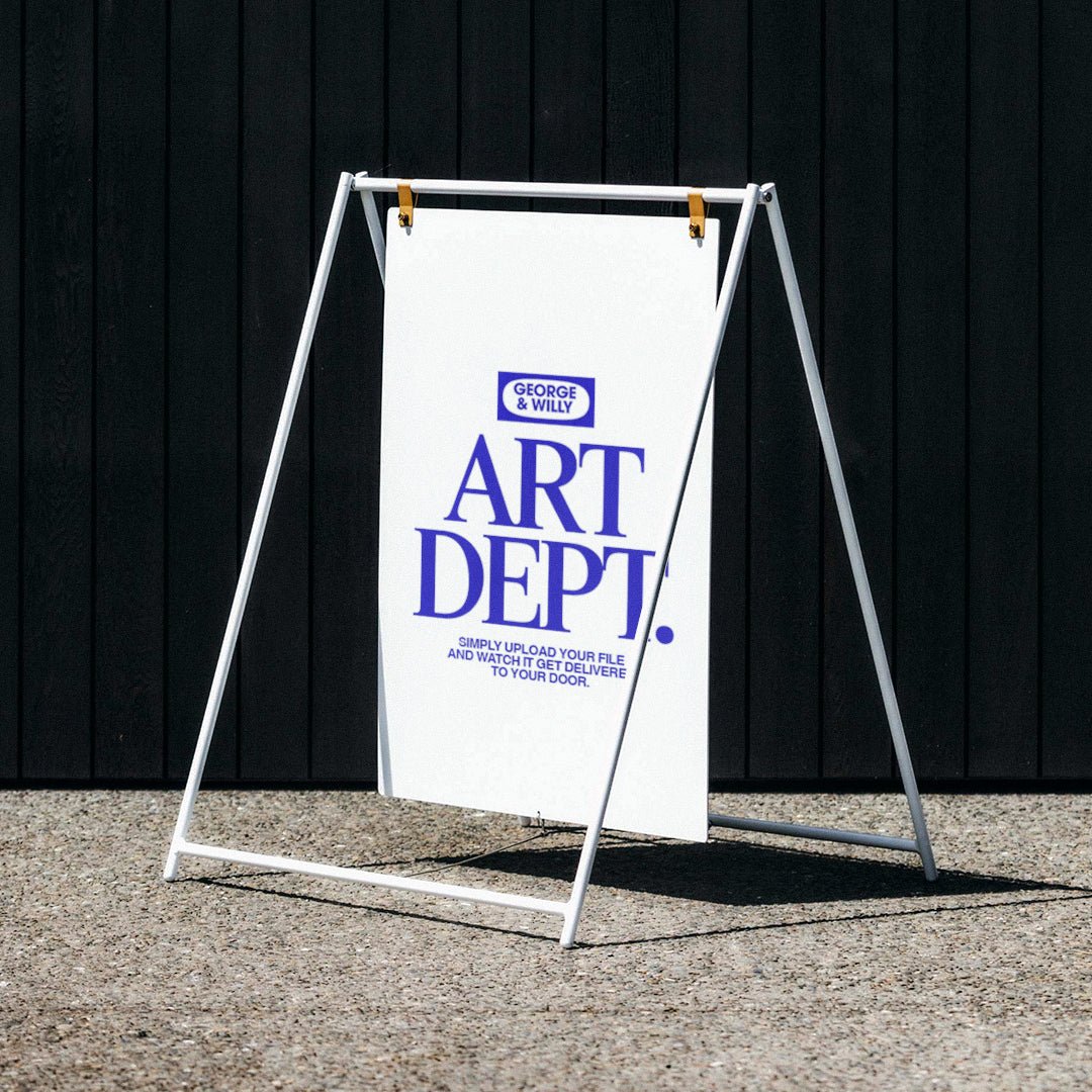 Large Sidewalk Sign. - George and Willy