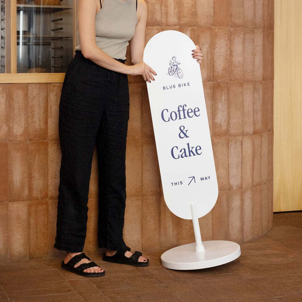 Standing Curve Sign | Free Standing Sign | George & Willy – George and ...