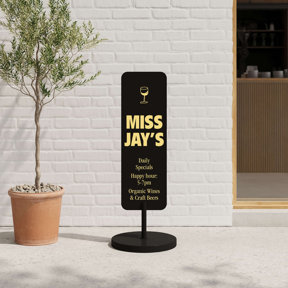 Large Standing Rectangle Sign | George & Willy