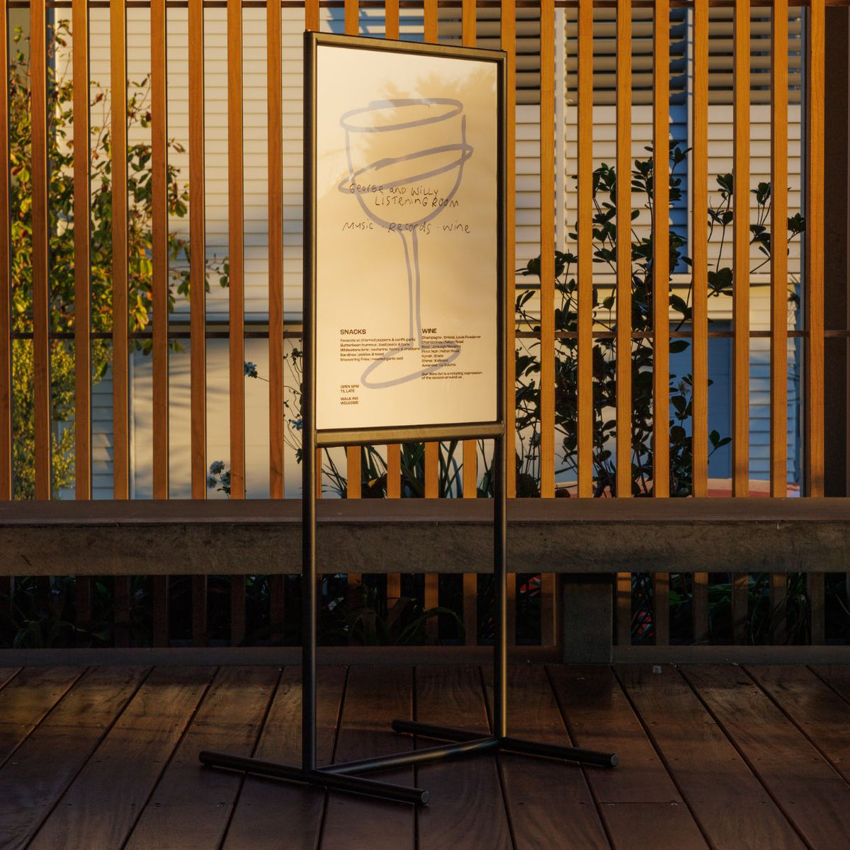 Tall Poster Sidewalk Sign | George & Willy