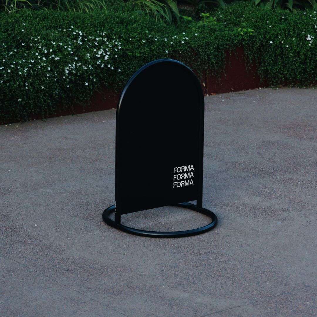 Rounded Sidewalk Sign - George and Willy
