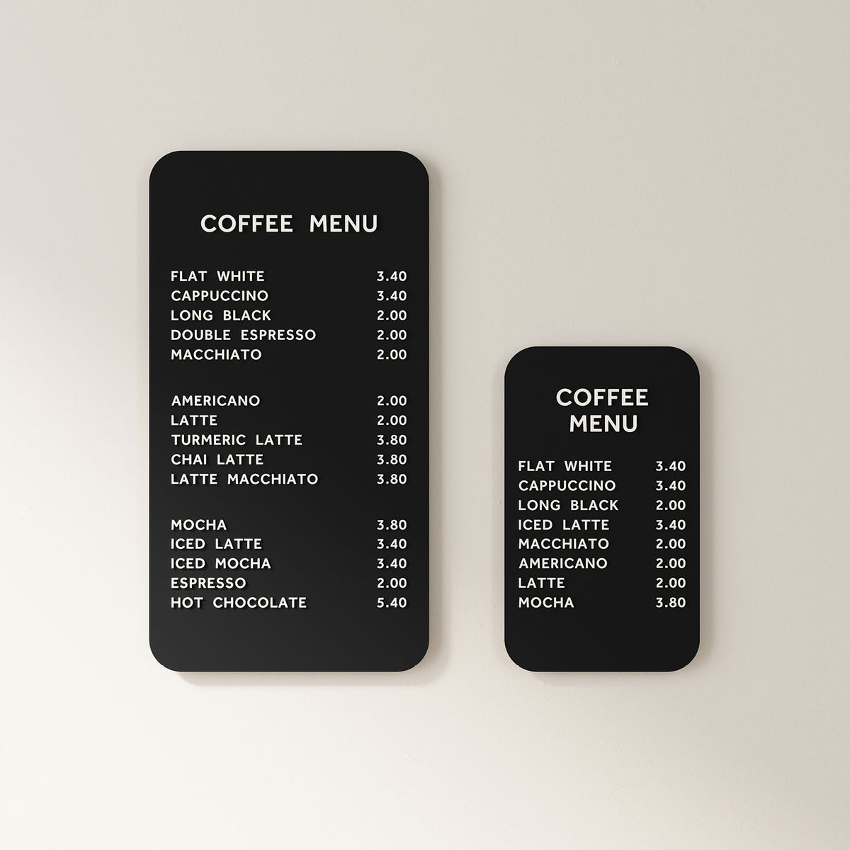 Rectangle Menu Display | Magnet Letter Display | George & Willy ...