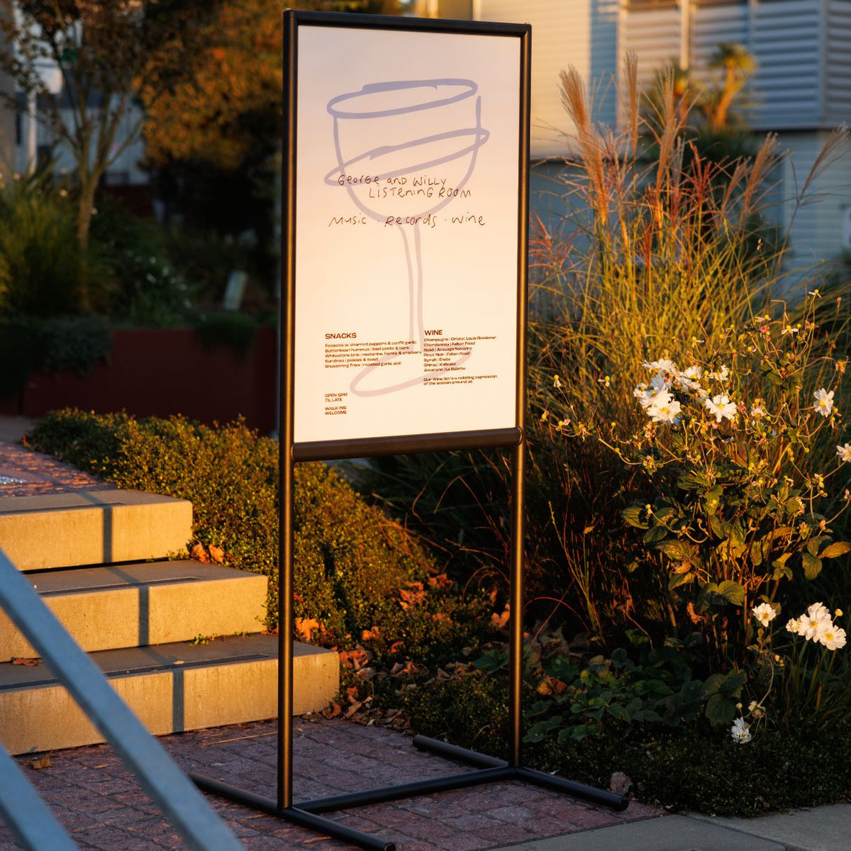 Tall Poster Sidewalk Sign | George & Willy