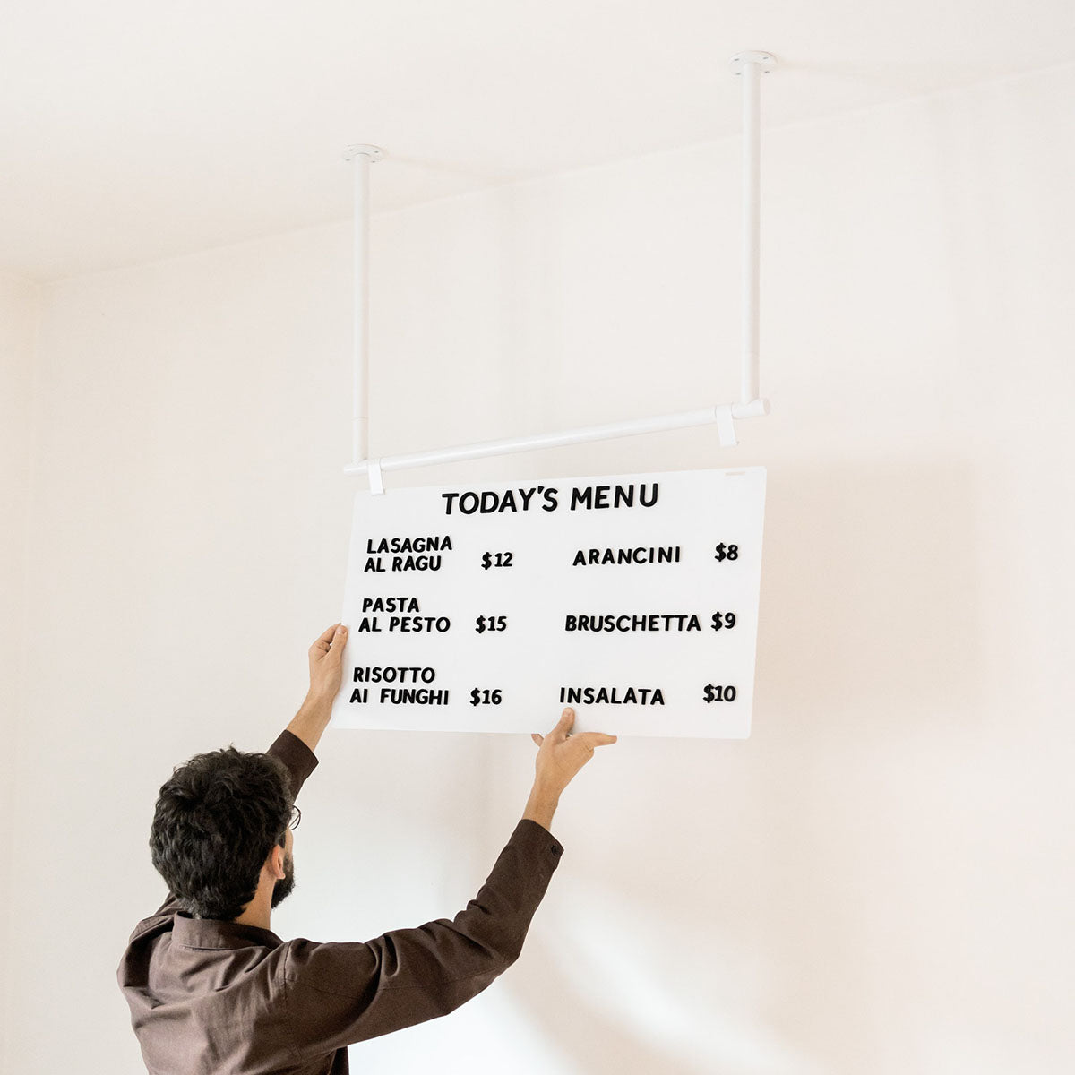 Magnetic Hanging Restaurant Menu Board, Menu Sign, menu banner, hanging menu 