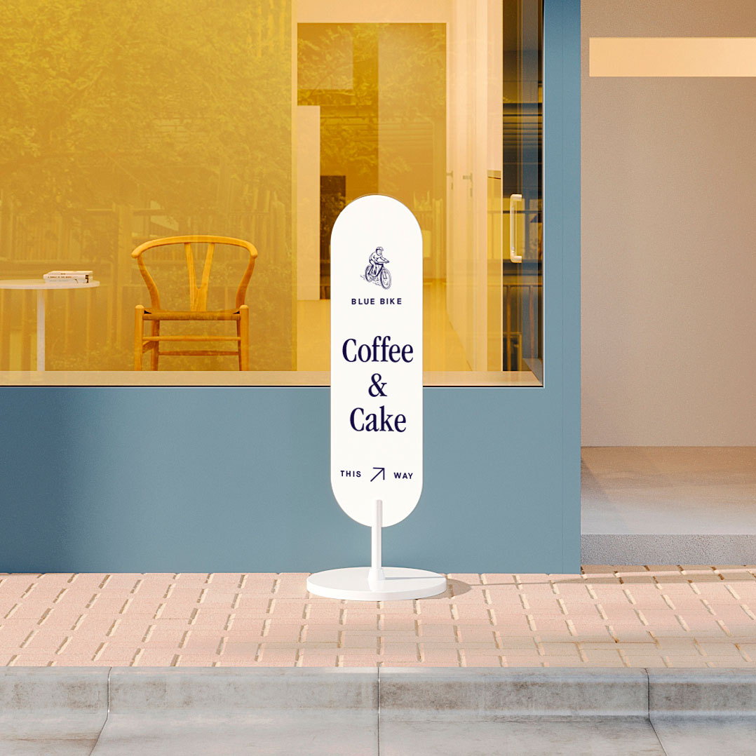Standing Curve Business Sign, Standing Sign, Standing Sign Holder, Pedestal sign, free standing sign