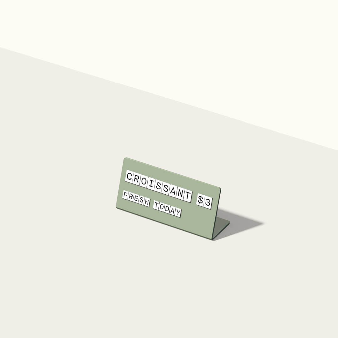 Counter Signs | Set of Custom Countertop Signs | George & Willy