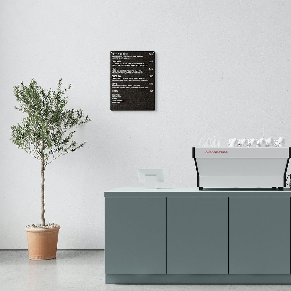 Felt Letter Menu Board | George & Willy